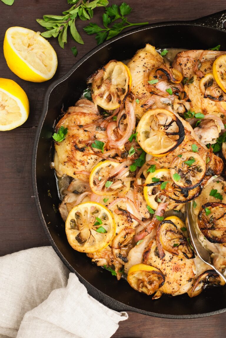 Chicken Thighs With Fresh Oregano and Lemon